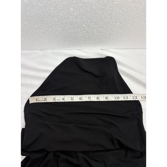 Black Asymmetrical One Shoulder Maxi Cocktail Evening Dress Open Back Size S/M - Picture 7 of 8